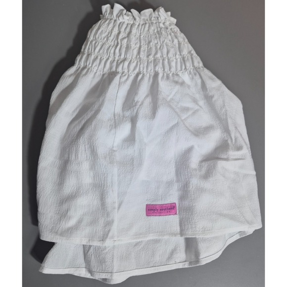 Simply Southern Womens Lined Crinkled Skirt White Medium - Picture 1 of 7